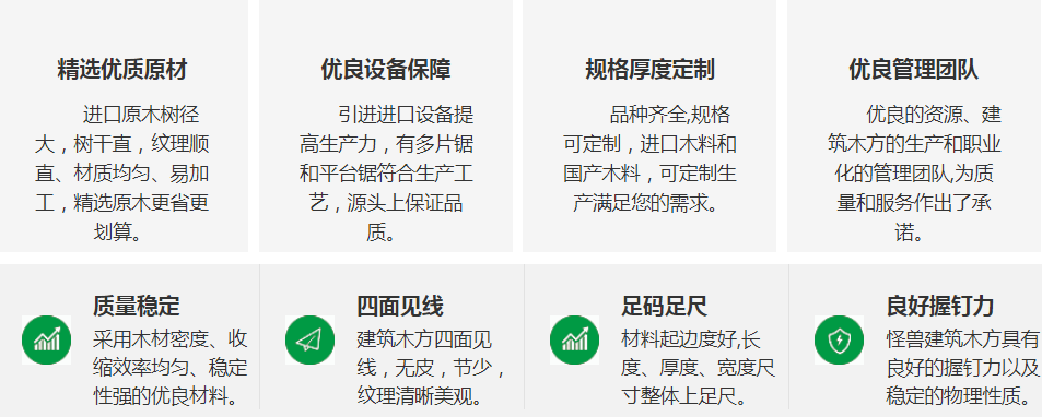 建筑木方優(yōu)勢